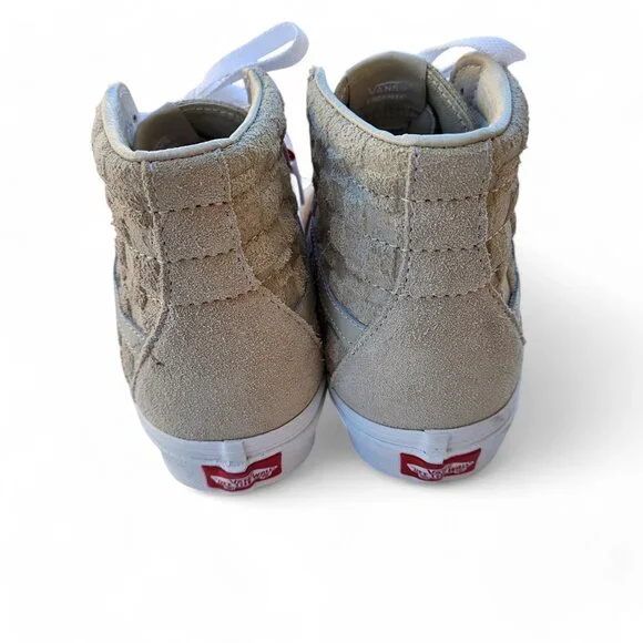 NWT Vans Sk8 Hi Skate Suede Unisex Mens 7.5 Womens 9 Checkered High Top Sneakers - Picture 3 of 8